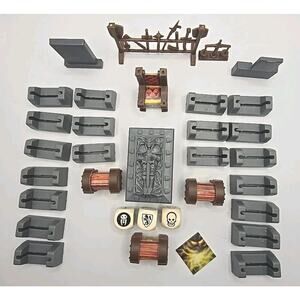 1989-1990 Hero Quest Board Game 34 Pieces Replacement Parts Sku 323